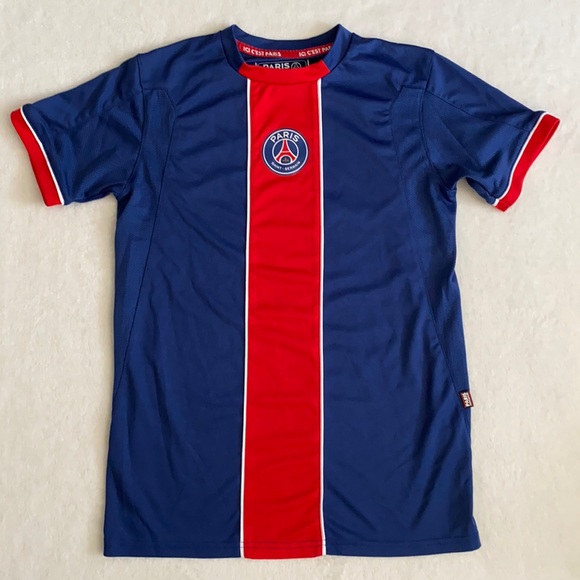 {PSG} Paris Saint-Germain FC Soccer Team Fan Jersey Style Pullover Blue/Red 14A - Picture 3 of 16